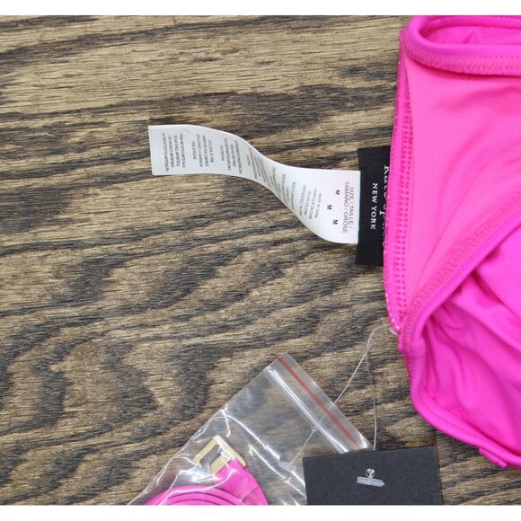NWT Kate Spade New York Womens Bandeau Bralette Swim Bikini Top Radiant Pink M - Picture 9 of 9